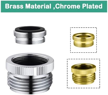Faucet Adapter with Aerator, Sink Faucet to Garden Hose Adapter, Chrome - Image 5