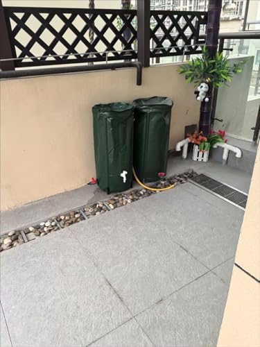 Rain Water Collection Barrel Water Storage Tank with Spigot, Hose and Portable Bucket, Large Plastic Collapsible Rain Catcher Catchment System to Collect Rainwater from Gutter (330Gallon=1250L) - Image 6