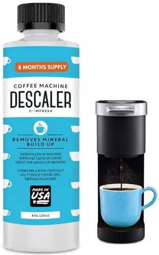 IMPRESA Coffee Machine Descaler (2 Uses Per Bottle) - Made in the USA - Universal Descaling Solution, Compatible with Nespresso, Delonghi and All Single Use Coffee and Espresso Machines by IMPRESA