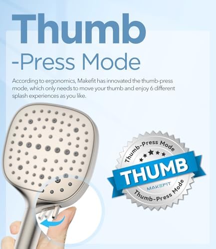 MakeFit Filtered Shower Head with Handheld, 7 Modes High Pressure Handheld Showerhead with Filters, Detachable Shower Heads Water Softener Filters Beads for Hard Water - Remove Chlorine & Heavy Metals - Image 2