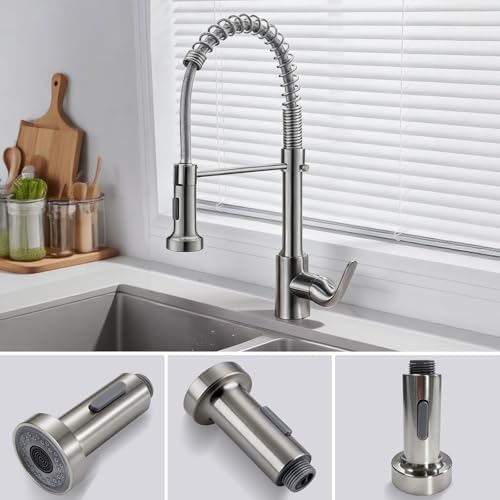 Kitchen Faucet Head Replacement with 2 Modes, Pull Down Spray Head for Kitchen Faucet, Kitchen Sink Sprayer Replacement Compatible with Moen, American Standard, Kohler Faucets - Image 7