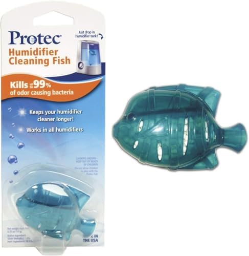 Protec Humidifier Cleaning Fish, Tank Cleaner, Fights Slime & Odor, Lasts 30 Days, 1 Count, Color May Vary by VicksDevices