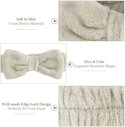 Ondder 8 Pcs Coffee Skincare Headbands Microfiber Hairband for Women Facial, Make Up, Spa, Yoga, Hair Band - 1 Pack of 8 Headbands - Image 2