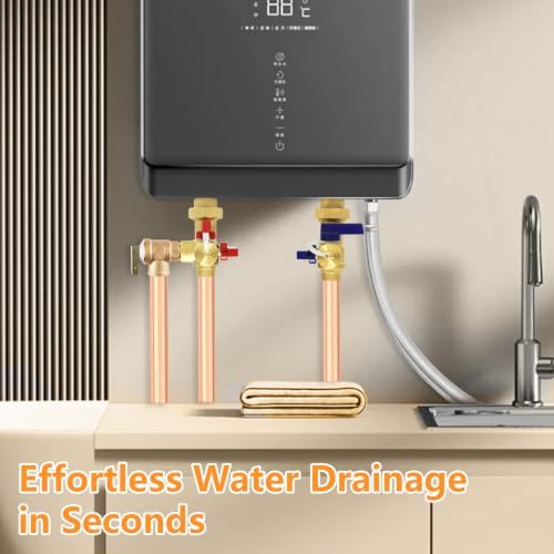 1PC HeSun 3/4" Copper Tankless Water Heater Service Valve Kit(TOOL033-1) - Image 5