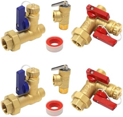 2 Sets Niikappu Tankless Water Heater Valve Kit, 3/4" FIPxSweat(TOOL033-2) by Unknown