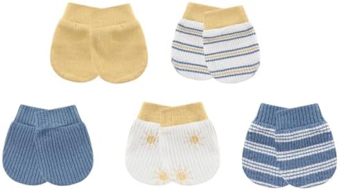 MAMIMAKA Newborn Baby Boy Girl Caps Mittens Socks Set Cotton Baby Essentials Accessories (Hats+Gloves+Socks) - Image 3