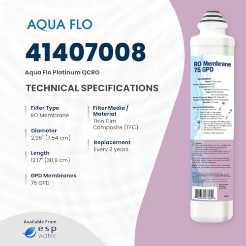 Aqua Flo 41407008 RO Membrane Quick Change TFC Filter, 75 GPD - Image 4