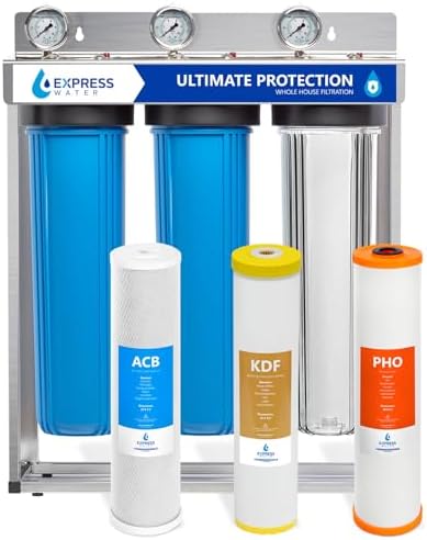 Express Water 3-Stage 100K Gallon Heavy Metal & Whole House Water Filter Set for Sediment, Rust, Chlorine Reduction - Image 2