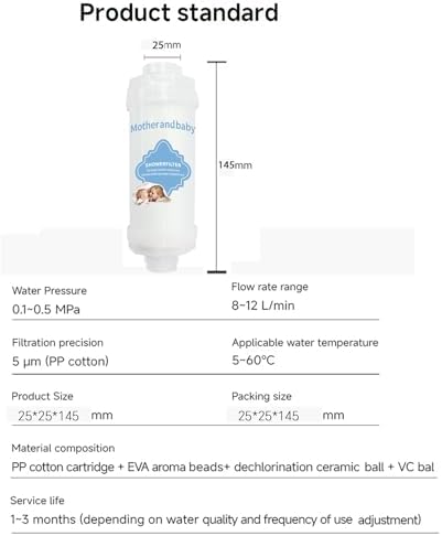 Vitamin C Shower Filter for Hard Water, Shower Aromatherapy, Water Purifier Bathroom Accessories Remove Chlorine Fluoride Heavy Metals Improves Skin Condition Protects Hair Lavender - Image 5