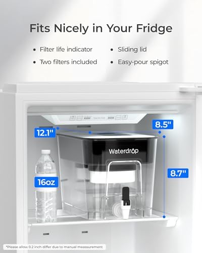 Waterdrop WFD-22L-DF Water Filter Dispenser, 40-Cup Water Purifier, Black - Image 2