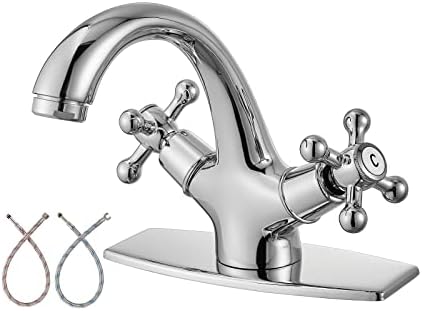 Aolemi Bathroom Sink Faucet 1 Hole or 3 Hole Without Drain Polish Chrome by Aolemi