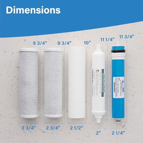 AMI 50 GPD Reverse Osmosis Membrane & Filter Replacement, 5-Stage - Image 2