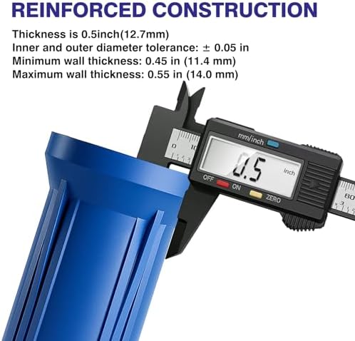 Geekpure 10-Inch Whole House Slim Water Filter Housing for 2.5" x 10" Filter - 3/4" NPT Brass Port - with Air Relief Valve-Blue-Pack of 3 - Image 6