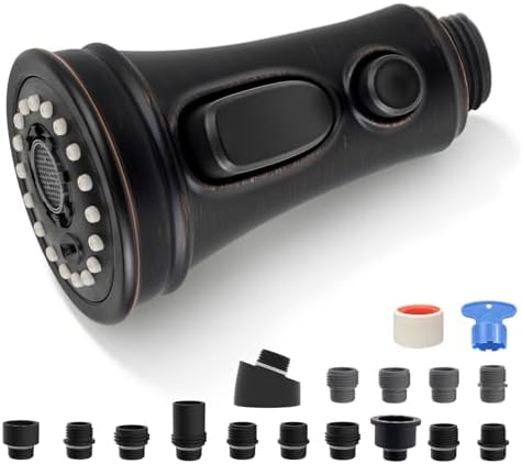 Universal Kitchen Faucet Head Replacement, 3 Modes Spray, Oil-Rubbed Bronze by iFealClear