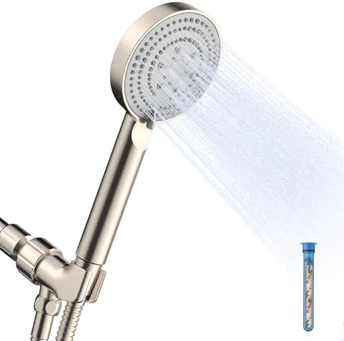 OFFO Filtered Shower Head with Handheld, 20 Stage Shower Head with Filters with 60" Stainless Steel Hose & Holder, 4” High Pressure 6-Mode to Remove Chlorine, Brushed Nickel by OFFO