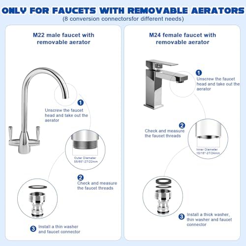 Sink Faucet Quick Connector with Aerator, Faucet to Garden Hose Adapter - Image 5