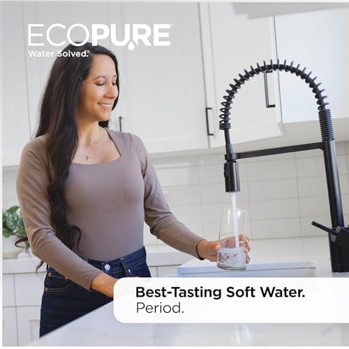 EcoPure EPH130 Whole House Water Softener & Filtration System – 2-in-1 Design for Soft & Better-Tasting Drinking Water, AutoSense AI Technology - Image 3