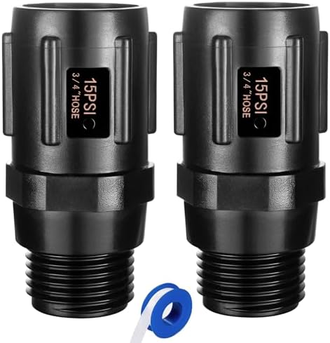 2pcs Garden Hose Pressure Regulator 15 PSI, 3/4" FHT × 3/4“ MHT, Pressure Reducer, Great for Drip Irrigation System Distributing Regulator drip Irrigation Parts emitters for drip line by Breezliy