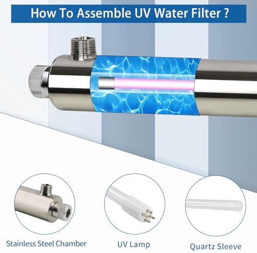 12GPM Ultraviolet Water Filter, 55W,110V,+1 Extra UV Tube - Image 3