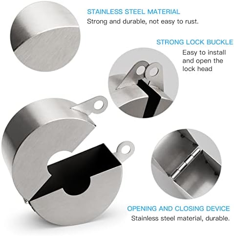 Water Spigot Lock, Outdoor Faucet Lock, Made of Stainless Steel, Suitable for Outdoor Faucets and Garden Hose Faucets, Prevents Water Theft and Unauthorized Use - Image 4