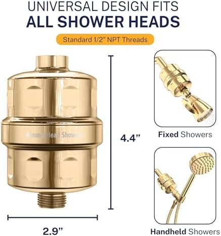 Hammerhead Metal Shower Head Filter, KDF-55 Removes Chlorine & Chemicals - Image 3