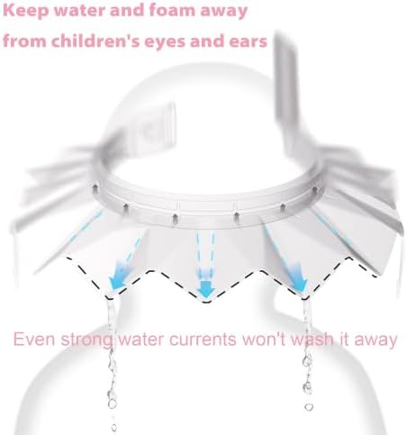 Baby Silicone Shower Cap, Ultra Soft & Non-Toxic Shampoo Bath Hat, Adjustable Hair Washing Shield for Toddlers, Kids and Children (Blue) - Image 3