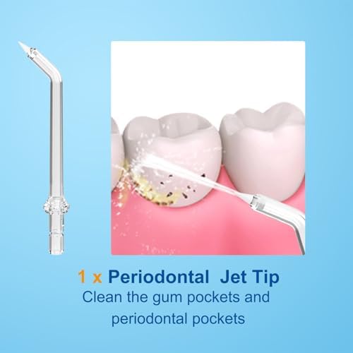 Replacement Heads for WellLeo Water Flosser, Oral Irrigator Jet Tip 5 Pieces - Image 4