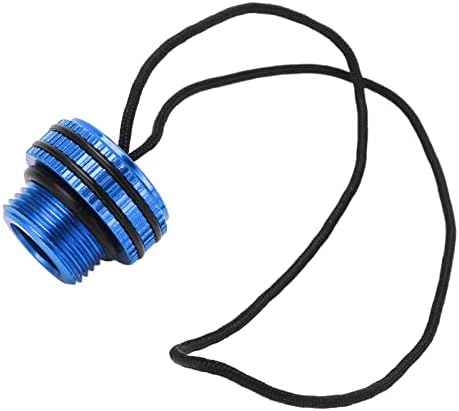 Diving Dust Din Cover, Valve Dust Cover Vented Aluminum Alloy Diving Valve Protector with Fixed Rope for Valve End Cap(blue) - Image 6