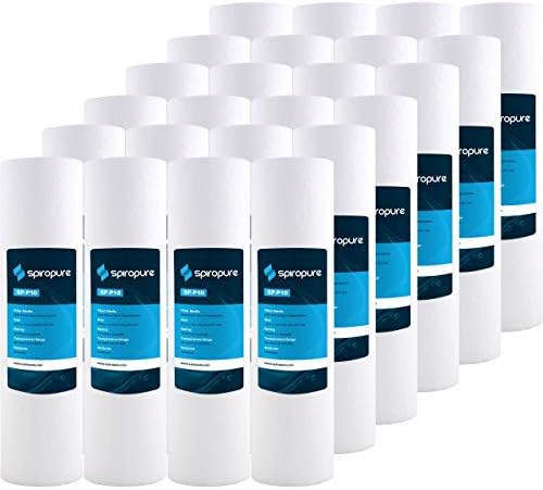 SpiroPure SP-P10 10x2.5 10 Micron Sediment Water Filter SDC-25-1010 24 Pack by SpiroPure