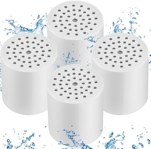 4 Pack 15 Stage Shower Filter Replacement Cartridge Filter with Vitamin C Shower Head Replacement for Hard Water by Cenipar by Cenipar