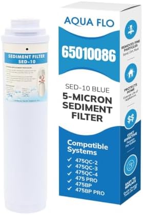 Aqua Flo SED-10 Blue Sediment Filter Cartridge, 5 Micron, 1 GPM, 65010086 by ESPWater
