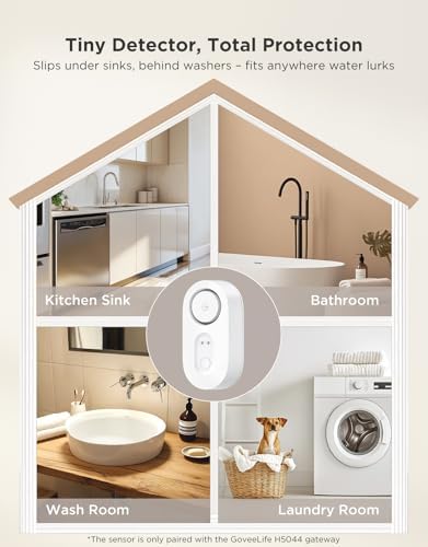 GoveeLife Upgraded Water Leak Detector with 105dB Adjustable Alarm, 1 Pack - Image 6
