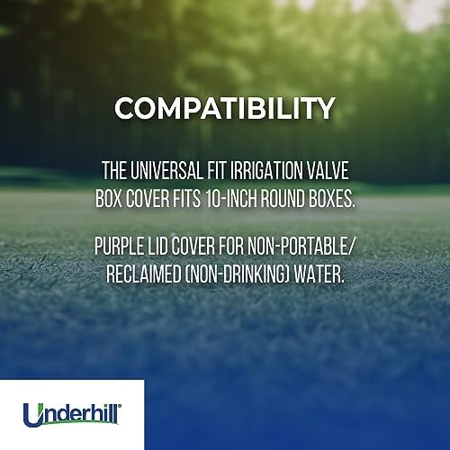 Underhill Sprinkler Valve Round Box Lid, VersaLid 10 Inch Universal, Cover for Automatic Irrigation System, Purple, VL-10P-4, 4 Pack - Image 4