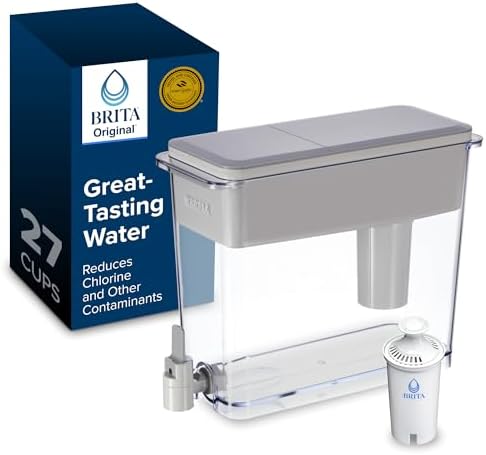 Brita X-Large 27 Cup Water Dispenser, Includes 1 Filter, Gray by Brita