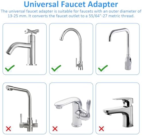 Molain 3 PCS Adjustable Faucet Adapter for Faucets, - Image 5