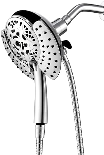 INAVAMZ 2 in 1 Shower Head with Handheld Combo High Pressure Silver 1.8 GPM by INAVAMZ