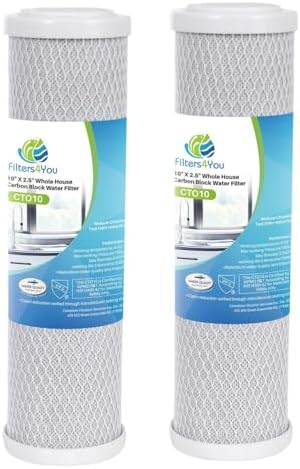 CFS 0.5 Micron Carbon Block Filters for OptiPure CTOS-10, 2 Pack by CompleteFiltrationServices