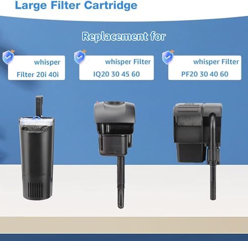 xbbwmrs 12-Pack Large Aquarium Filter Cartridges Compatible with Whisper Bio-Bag Power Filters - Assembled - Image 2
