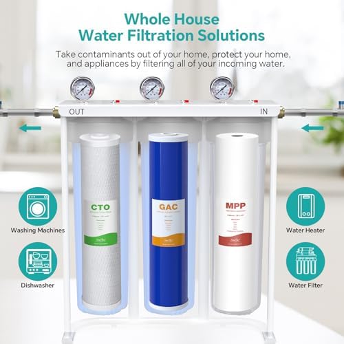 SimPure 5 Micron 20" x 4.5" GAC Granular Carbon Whole House Water Filter - Image 4