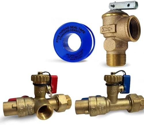 CMI 3/4" Tankless Water Heater Isolation Valve Kit, Sweat Fitting - Image 2