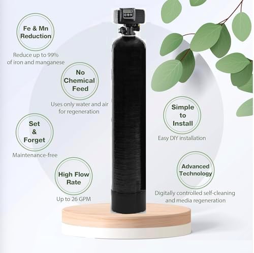 AIS10-25SXT Air Injection Iron, Sulfur, and Manganese Removal Oxidizing Water Filter for Whole House Water Filtration Fleck 5600SXT AIO by Oceanic Water Systems - Image 3