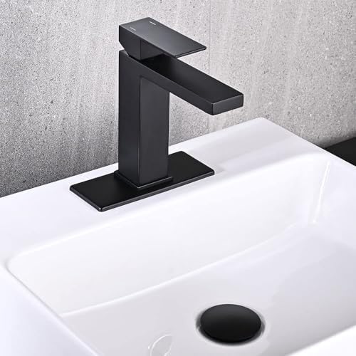 AVSIILE Matte Black Bathroom Faucet, Single Hole Handle Vanity Bath Faucet - Image 3