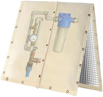TOHONFOO 4-Way Open Backflow Preventer Pipe Cover Outside, 36"Wx24"H, Beige - Image 2
