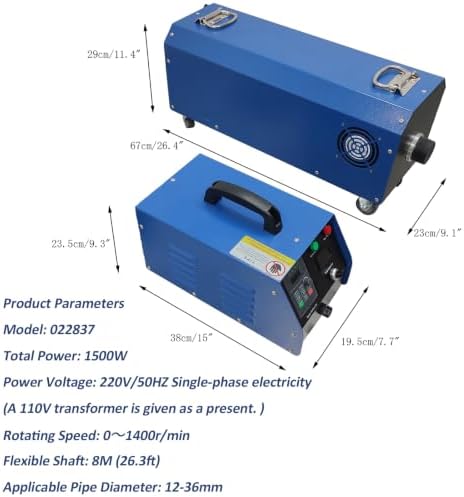 110V/220V Industrial Boiler Pipeline Cleaning Machine 1500W - Image 2