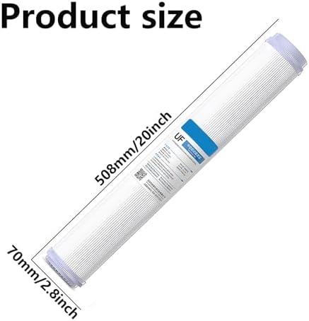20''X 2.5''Ultrafiltration UF Filter, Hollow fiber ultrafiltration membrane 0.01 micron filtration, Flat Mouth Universal Water Filter Elements(4pcs) - Image 2