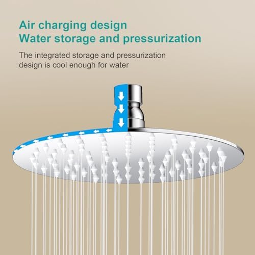 All Metal 6Inch Rain Shower Head - Heavy Duty Stainless Steel, Easy Install, High Water Flow, Ultra-Thin Modern Design for Bathroom (Chrome) - Image 6