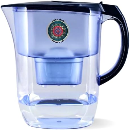 Life Ionizer Pitcher of Life 3.8L Alkaline Water Pitcher with 2L Filtering Capacity, 6 Stage Superior Filter Cartridge, BPA-Free, Eco-Friendly by LifeIonizer