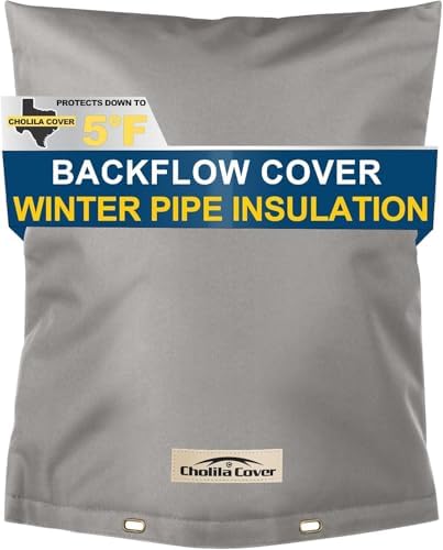 16" W x 20" H Insulated Backflow Cover, Gray, 7-Layer by CholilaCover