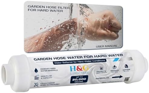 H&G lifestyles Garden Hose Filter for Hard Water,Calcium Inhibitor Filter by HGLifestyles