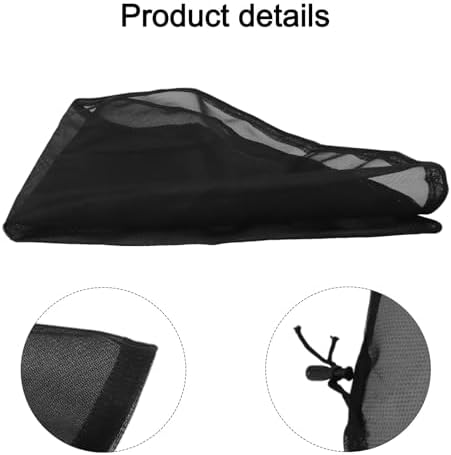 FABULETTA Black Polyester Rain Net, Drawstring Rain Cover, 60Cm Rain Water Cover - Image 4